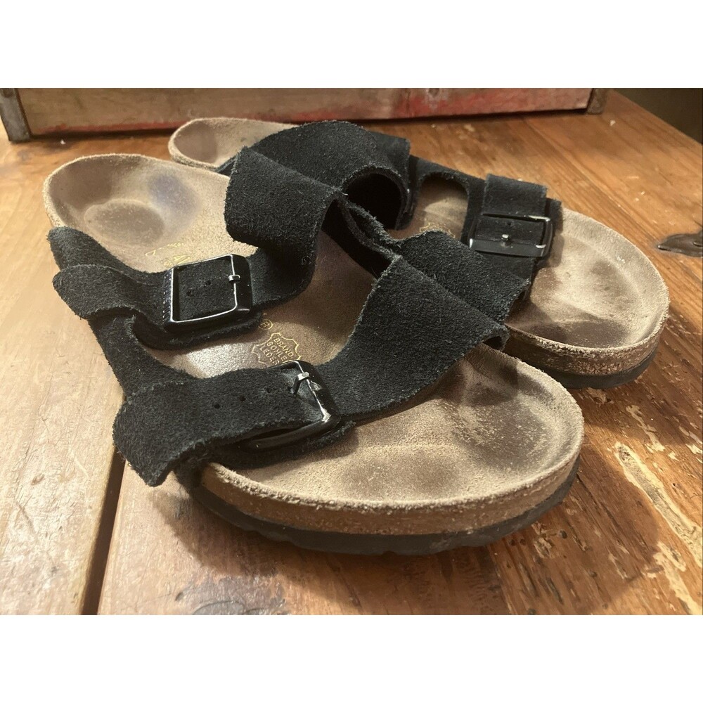 Birkenstock Arizona Suede Black Sz 41 Ladies 10 Men 8